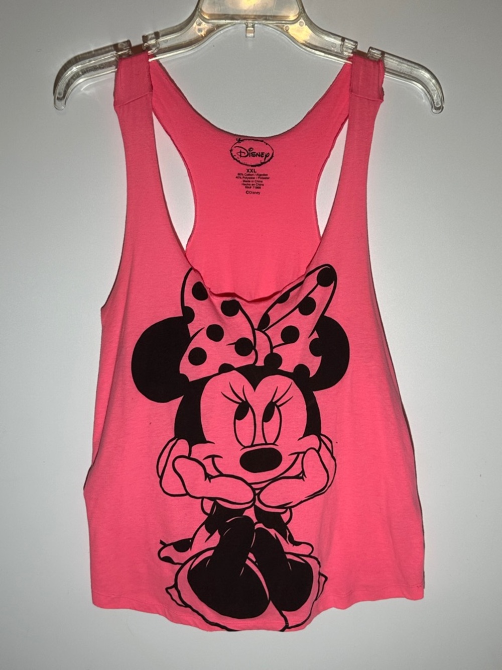 Disney Pink Minnie Mouse Graphic Racerback Tank